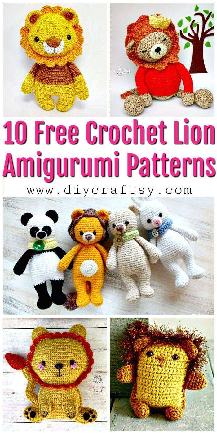 10 Free Crochet Lion Amigurumi Patterns - Free Crochet Patterns - DIY Crafts