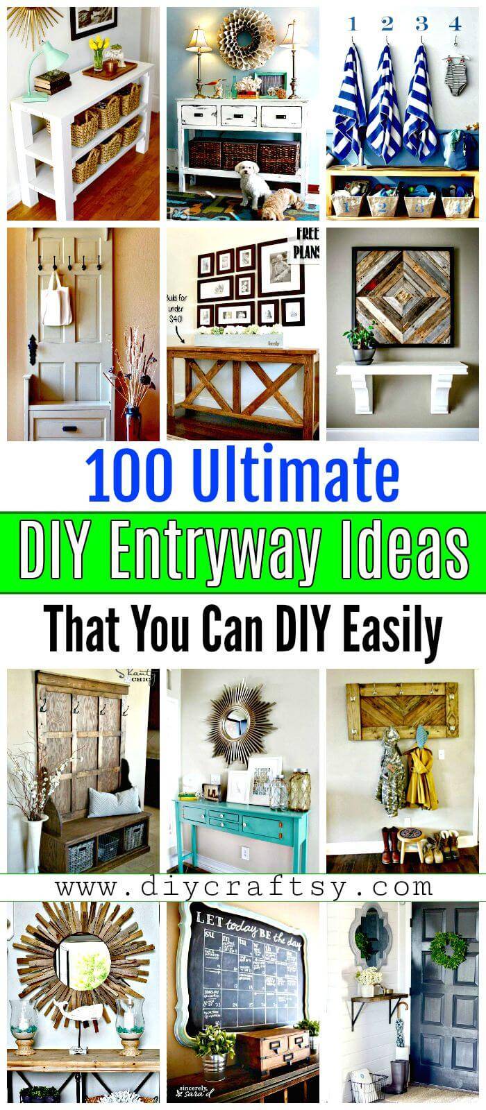100 Ultimate DIY Entryway Ideas That You Can DIY Easily - DIY Projects - DIY Crafts - DIY Home Decor Ideas