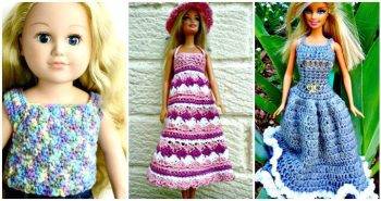 20 Free Crochet Barbie Doll Clothes - Free Crochet Patterns - DIY Crafts - DIY Projects