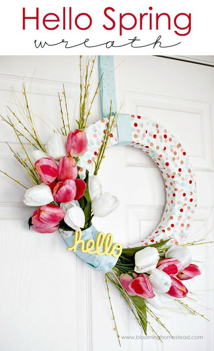 Beautiful and Adorable DIY Spring Wreath Tutorial