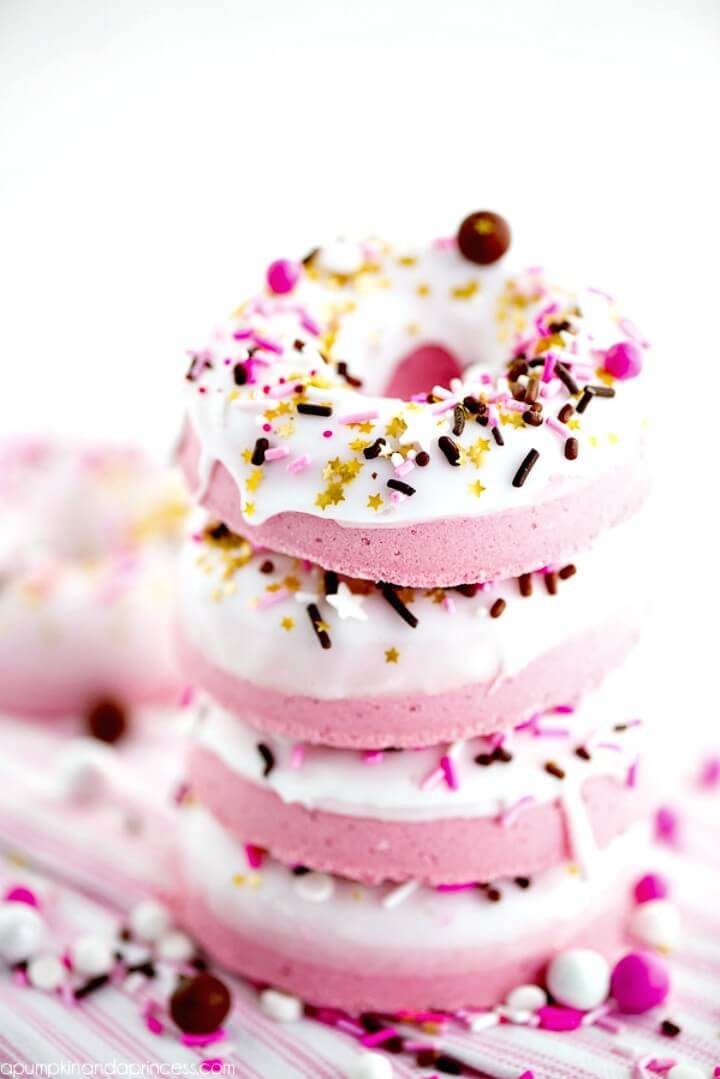 Donut Shaped Bath Bombs Made With Soap Icing and Sprinkles