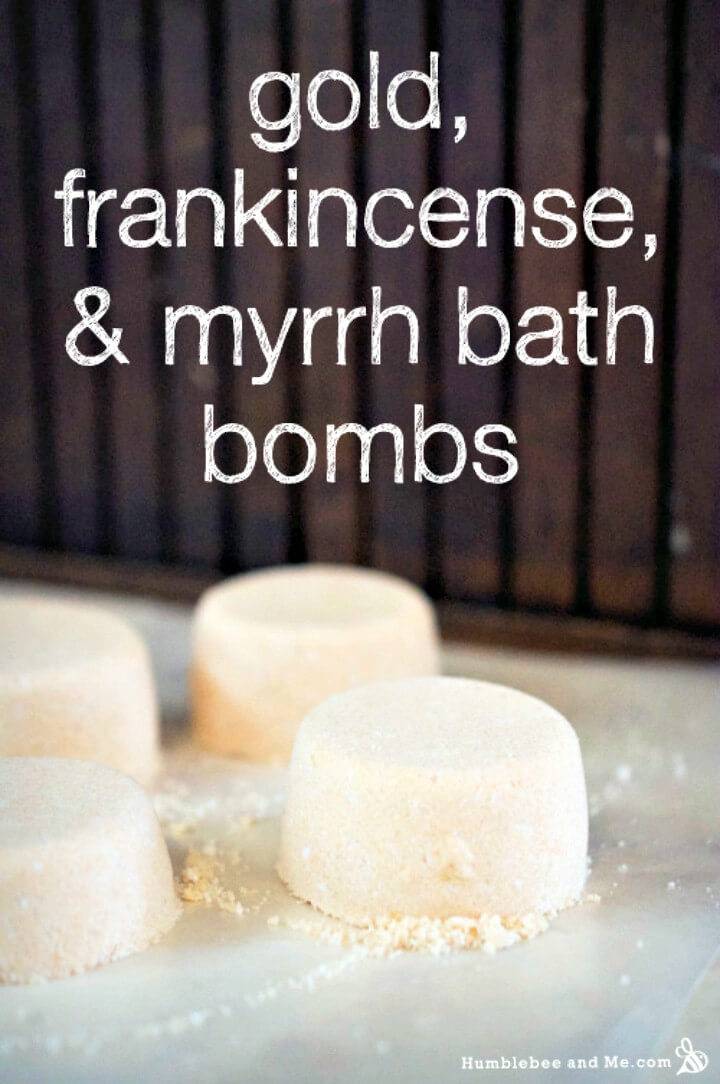 How to DIY Gold, Frankincense, & Myrrh Bath Bombs Tutorial