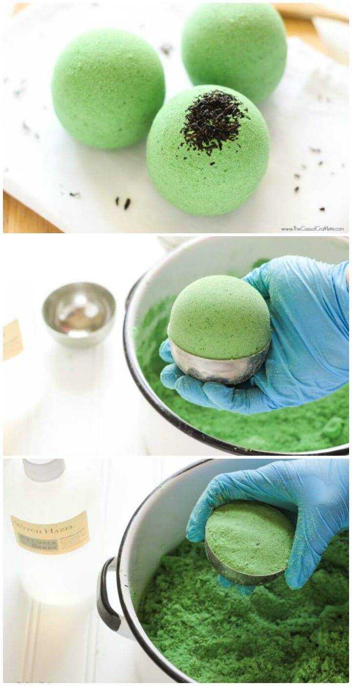 Make Your Own Green Tea Bath Bombs Tutorial