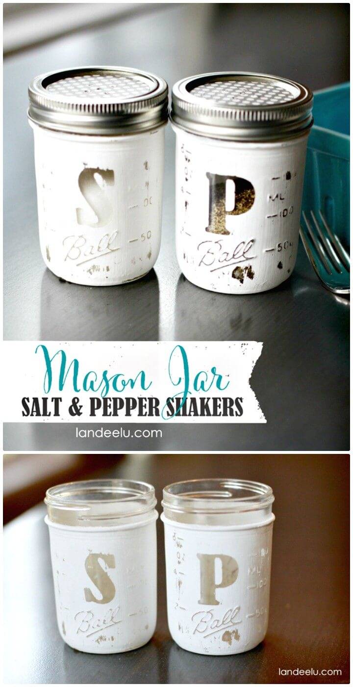 DIY Mason Jar Salt And Pepper Shakers Craft
