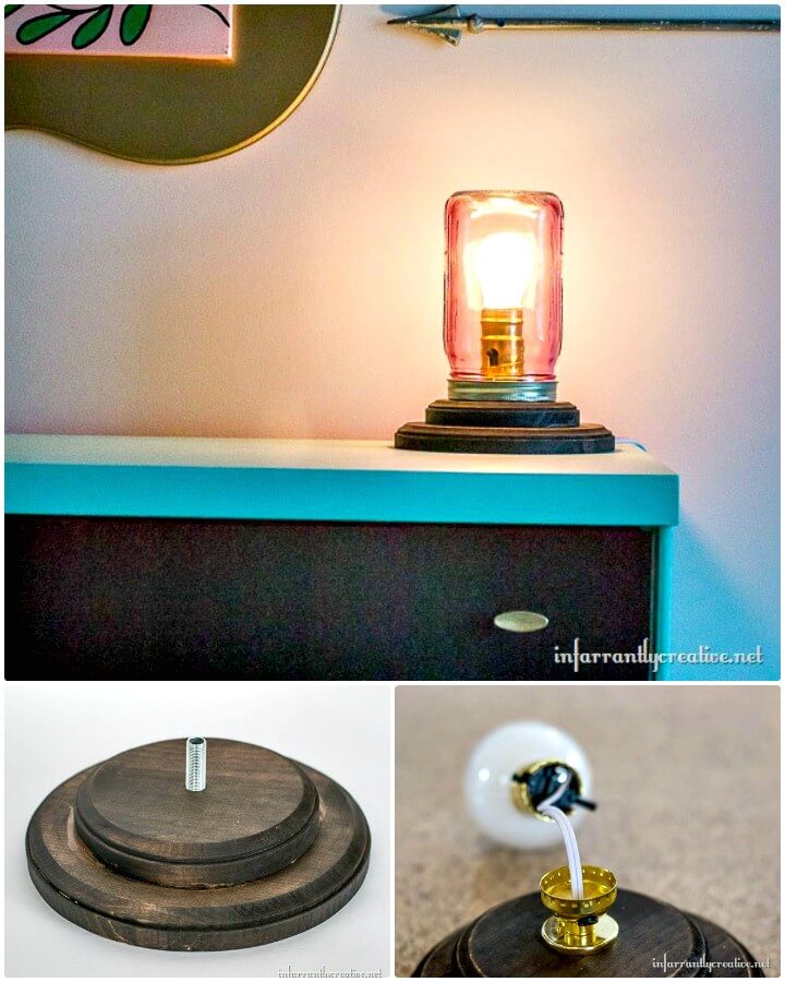 DIY Mason Jar Table Lamp Tutorial