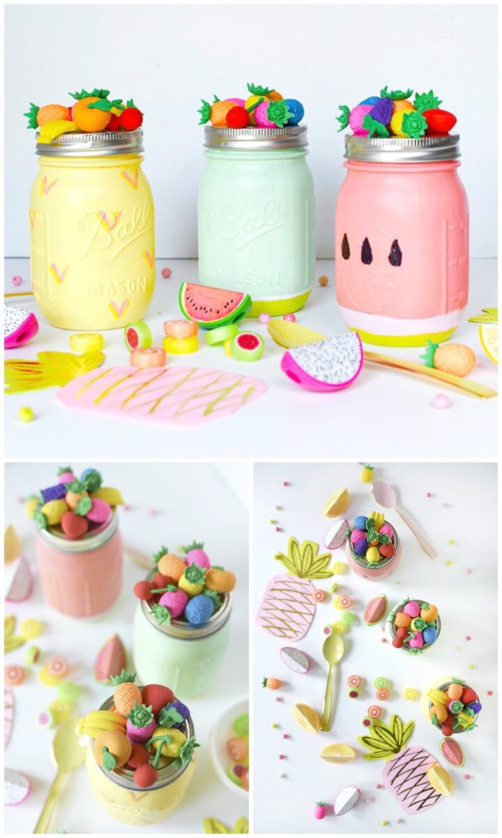 DIY Summer Fruit Mason Jar - Mason Jars Crafts  