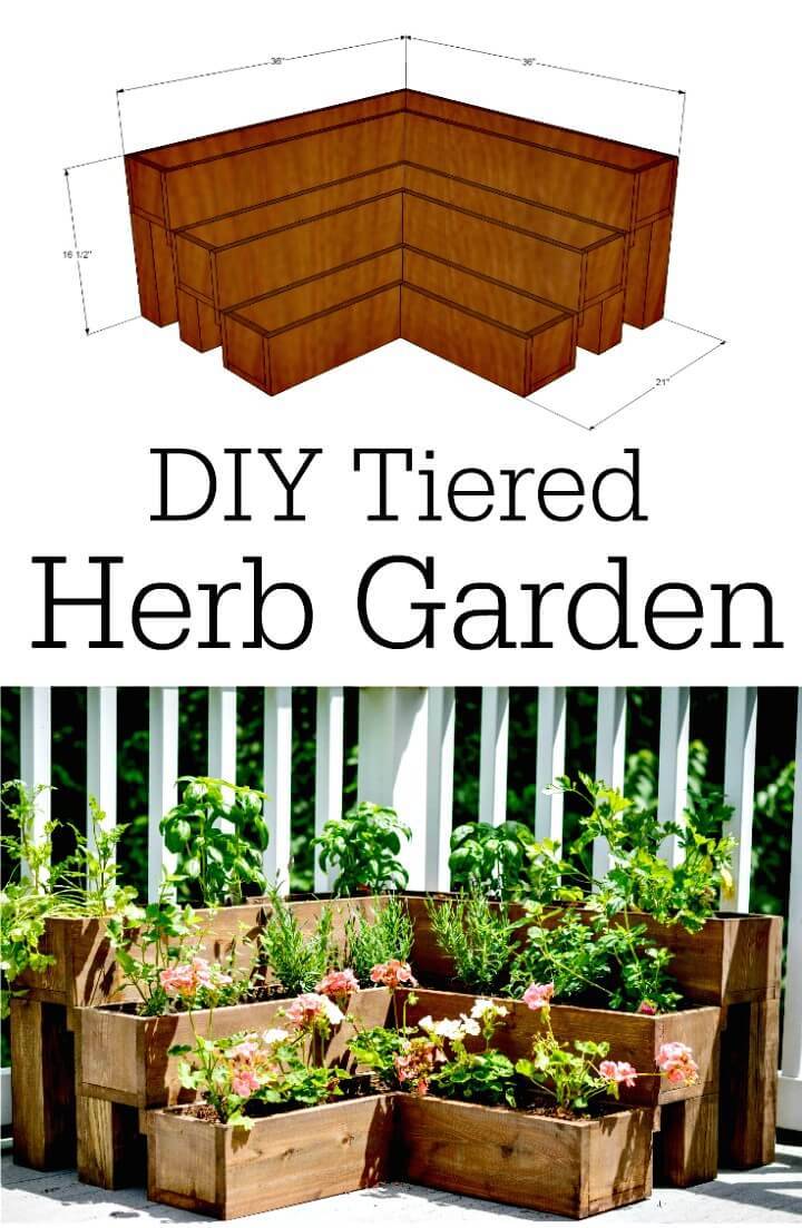 Easy DIY Tiered Herb Garden Project