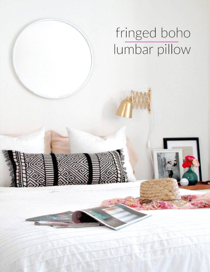 Make Your Own Boho Lumbar Pillow from a Table Runner