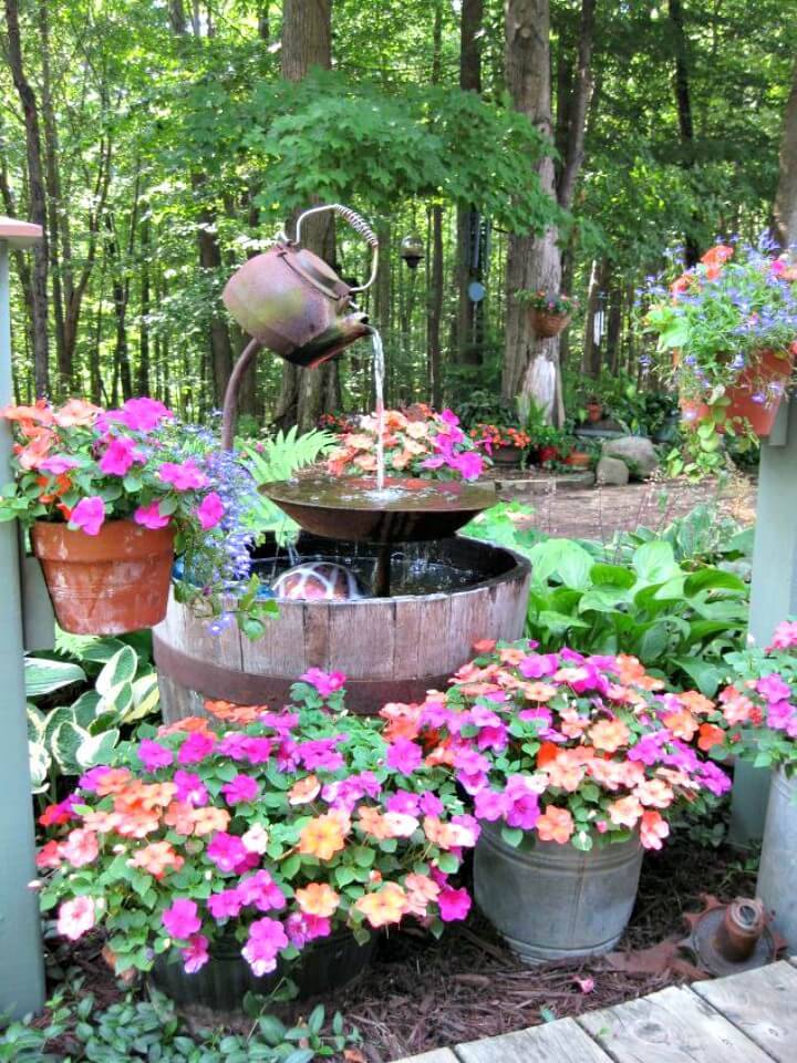 Easy DIY Garden Tea Pot Fountain
