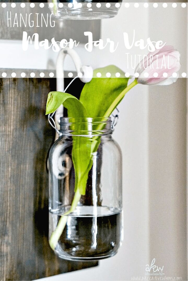 Easy DIY Hanging Mason Jar Vase