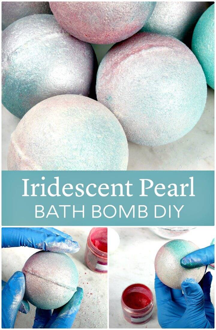 How to Make Your Own Iridescent Pearl Bath Bomb