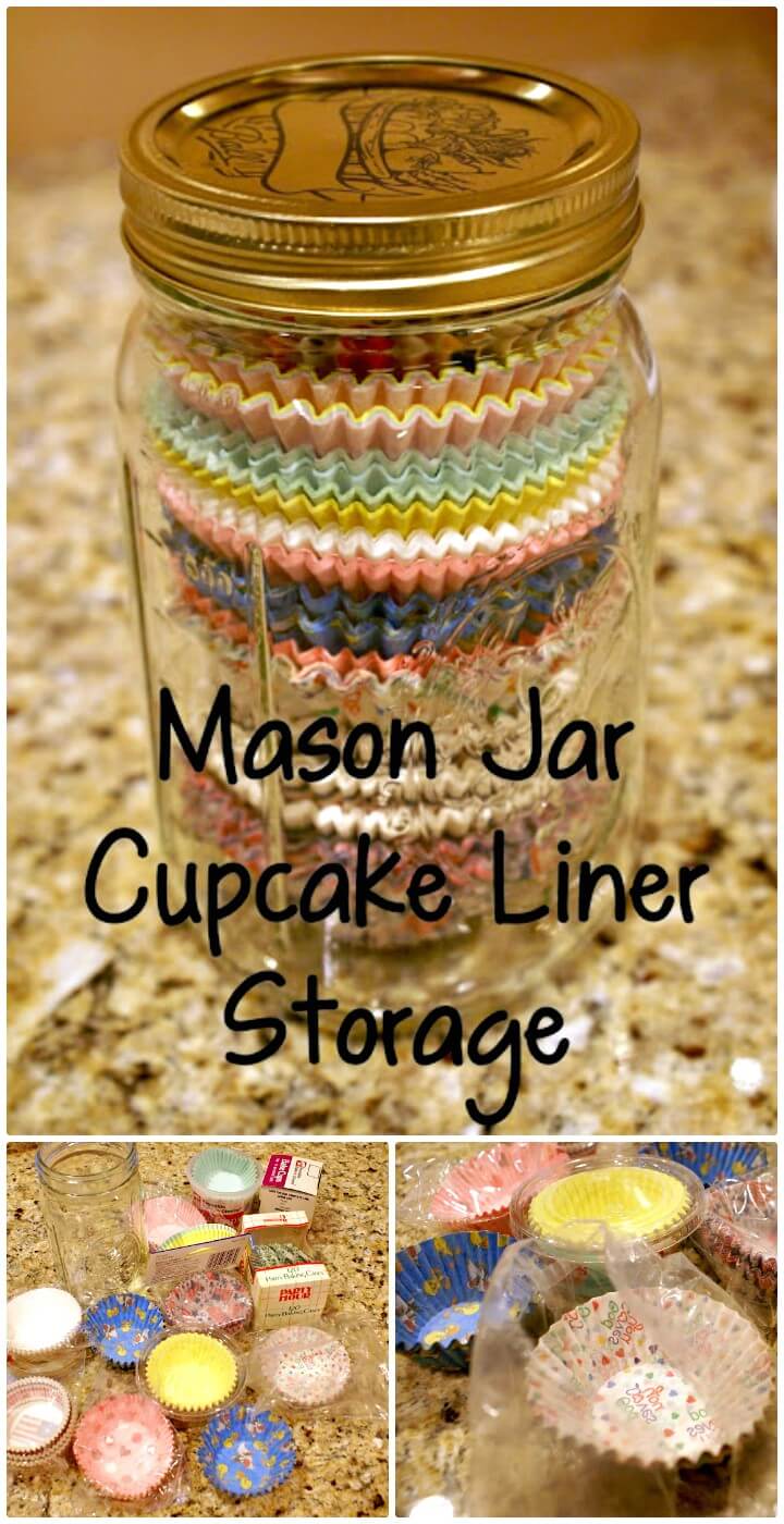 DIY Mason Jar Monday - Cupcake Liner Storage Tutorial