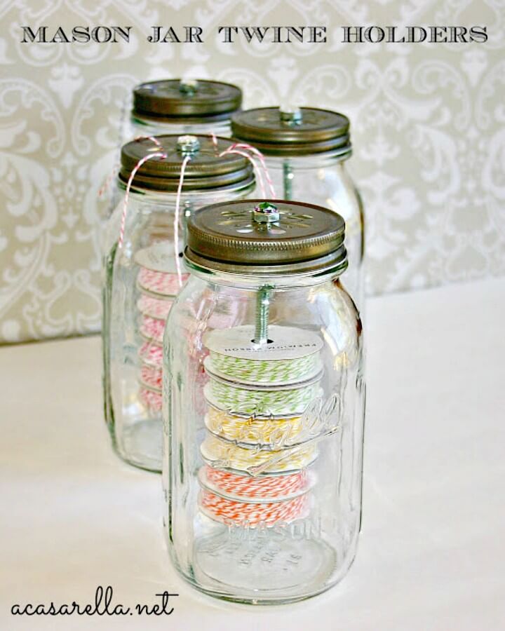 DIY Mason Jar Twine Holders for Spring & Summer