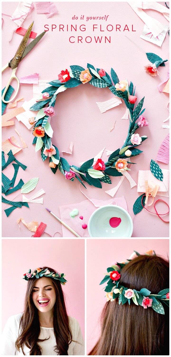 Make Your Own Paper Spring Floral Crown