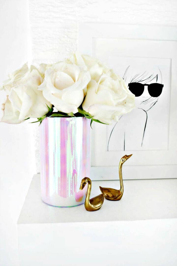 How to DIY Spring Holographic Vase Tutorial