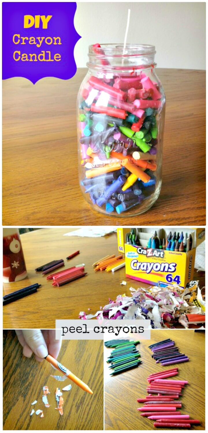 Easy How to Make Crayon Candle - DIY Mason Jars Crafts  