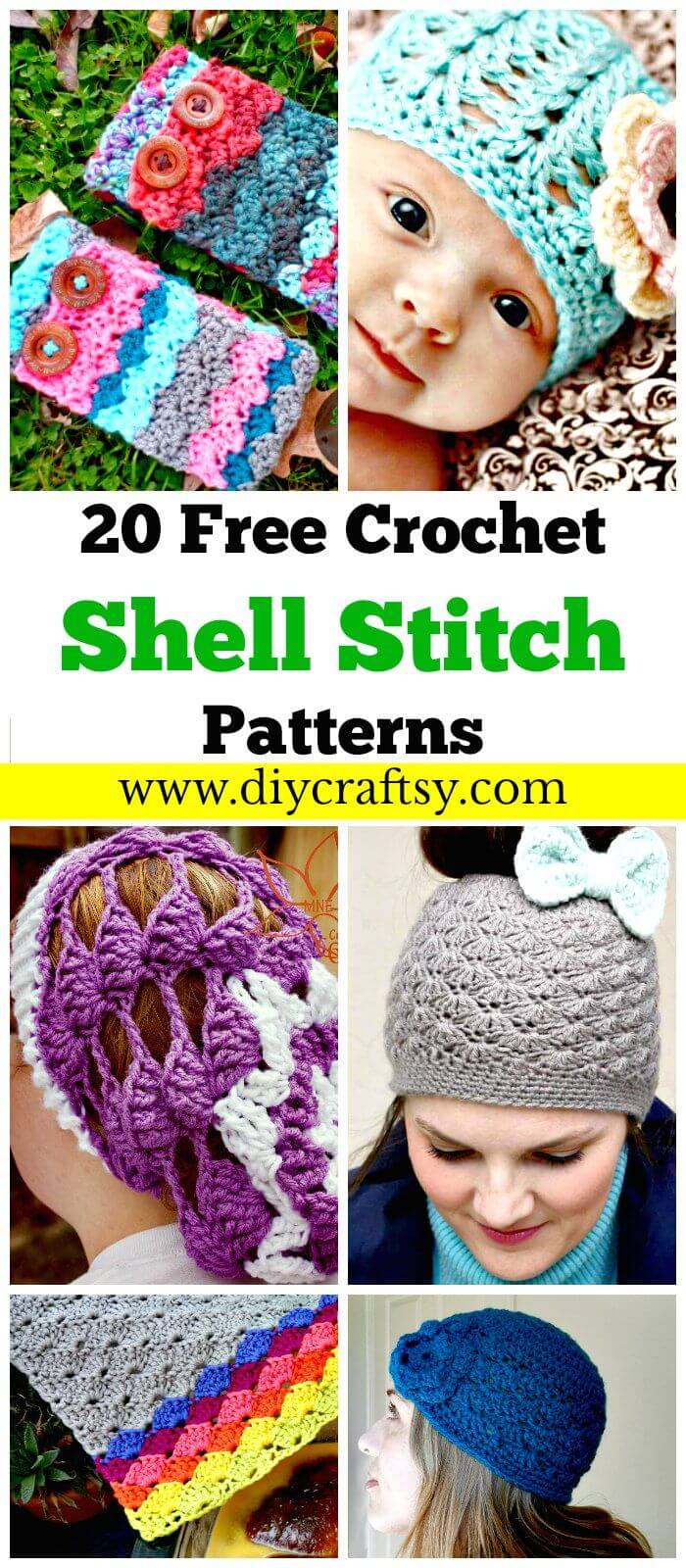 Free Crochet Shell Stitch Patterns - Free Crochet Patterns - DIY Crafts - DIY Projects