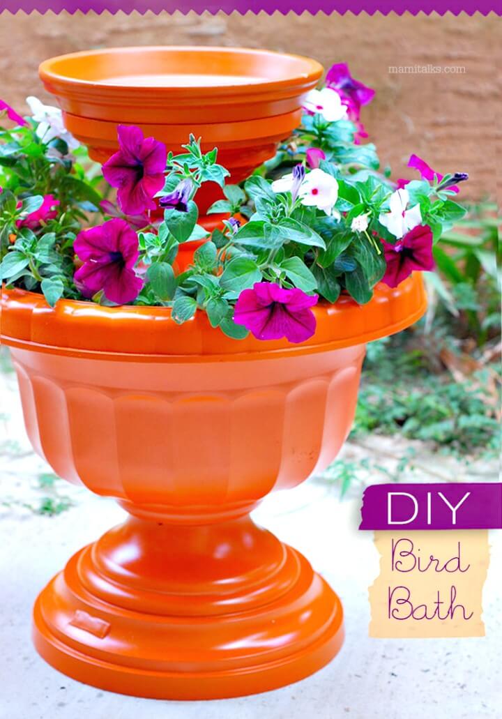 How Build a Garden Bird Bath - DIY