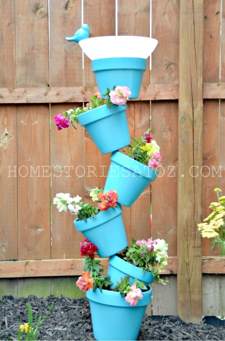 DIY Garden Planter & Birds Bath