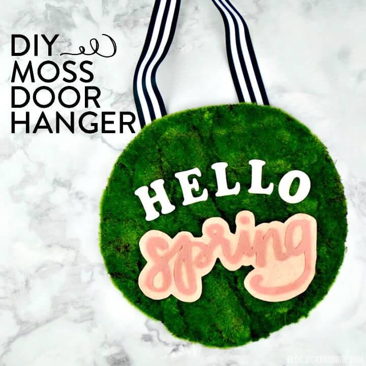 Easy How To Create Moss Door Hanger - Hello Spring