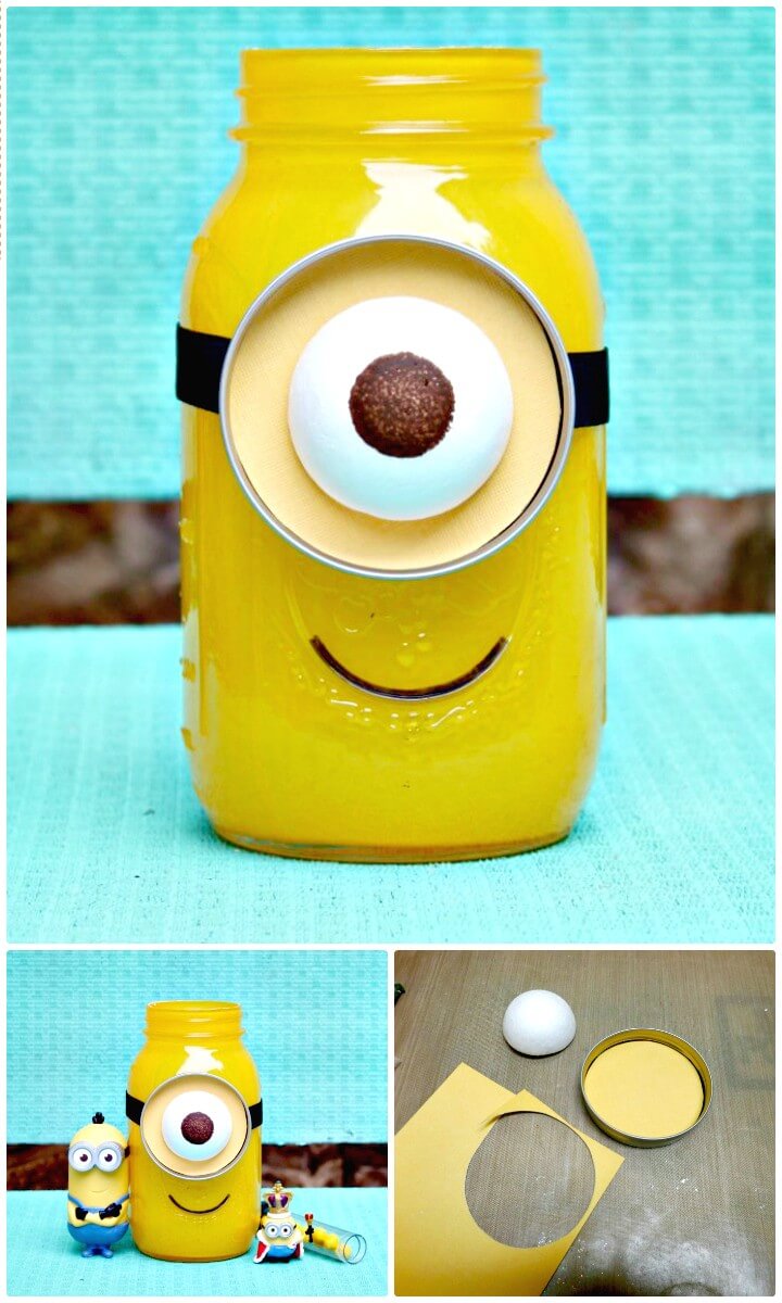 How To DIY Minion Mason Jar Gift