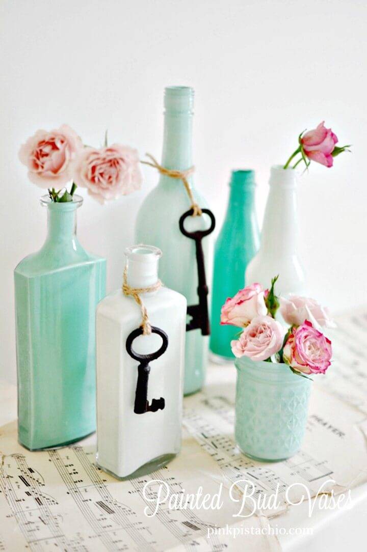 Simple DIY Spring Painted Bud-vases