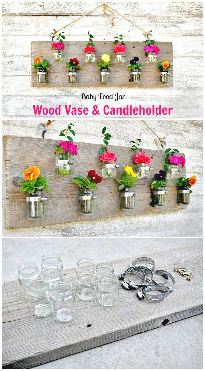 Make Your Own Wood Vase & Candleholder For Spring