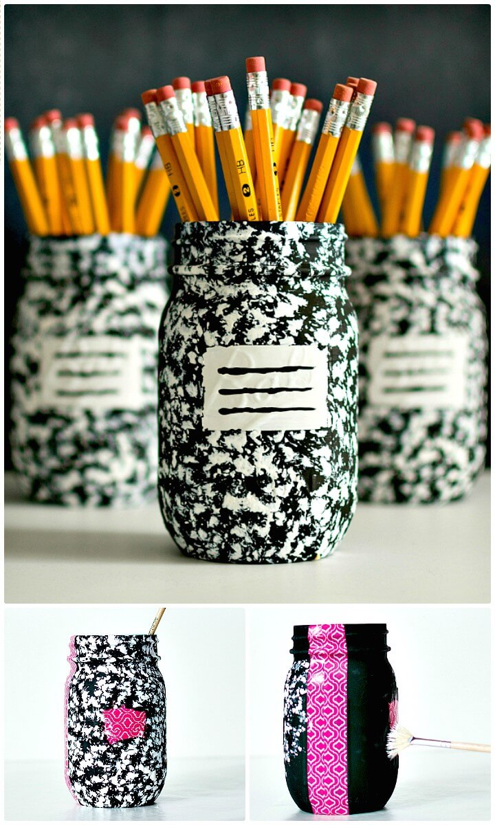 How To Make Composition Book Mason Jar - DIY Crafts 