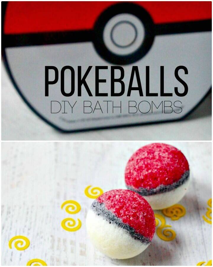 Adorable How To Make Homemade Pokeball Bath Bombs