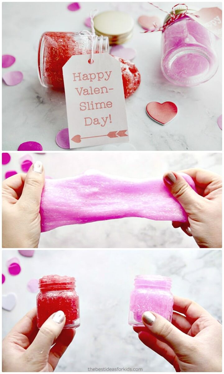 How To Make Your Own Valentine Slime - DIY Mason Jars Crafts  