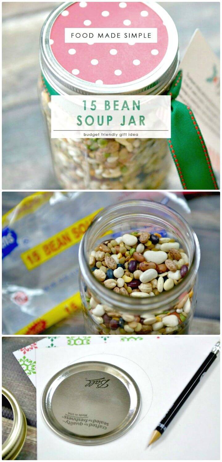Make Your Own 15 Bean Soup Mason Jar Gift - DIY