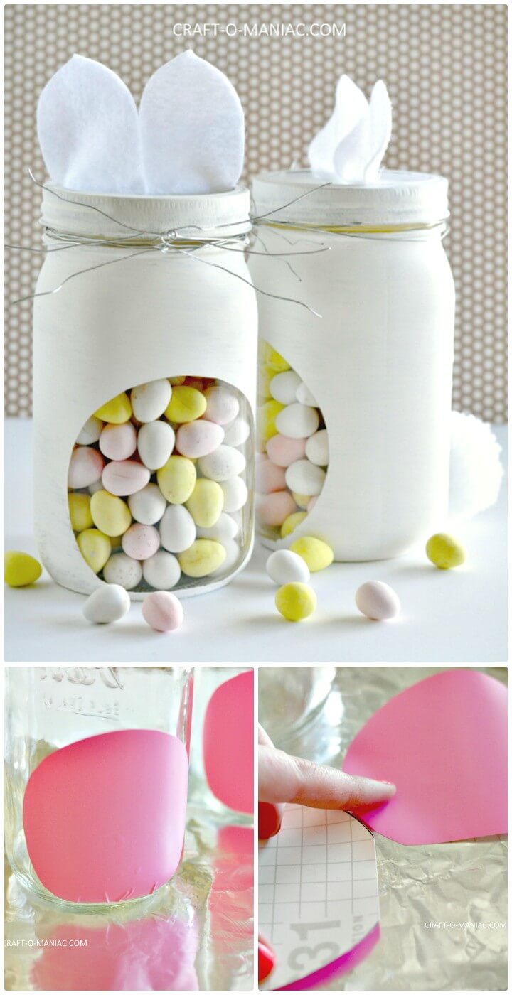 Make Your Own Bunny Candy Jars - DIY Mason Jars Crafts  