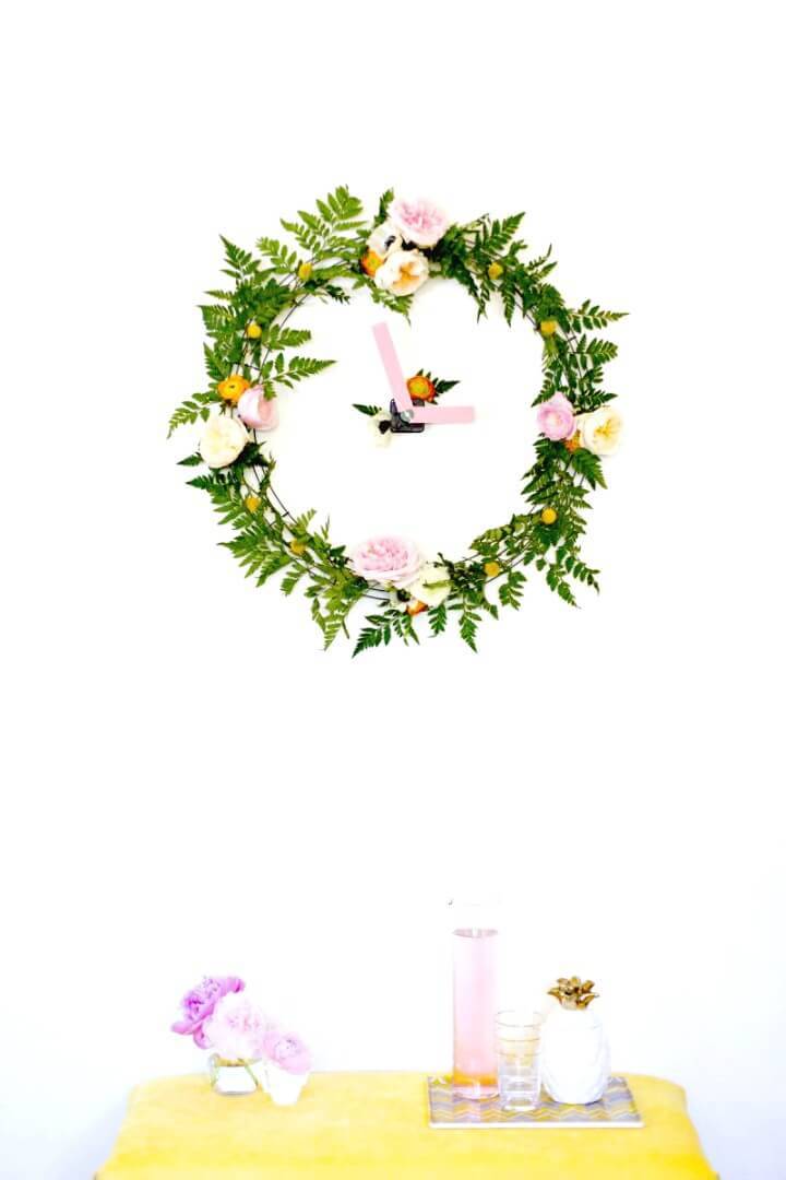 How to Make Your Own Floral Wall Clock Tutorial