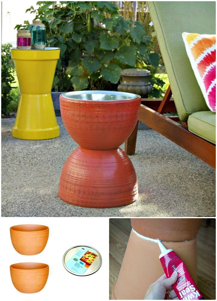 Make Your Own Garden Flower Pot Table - DIY