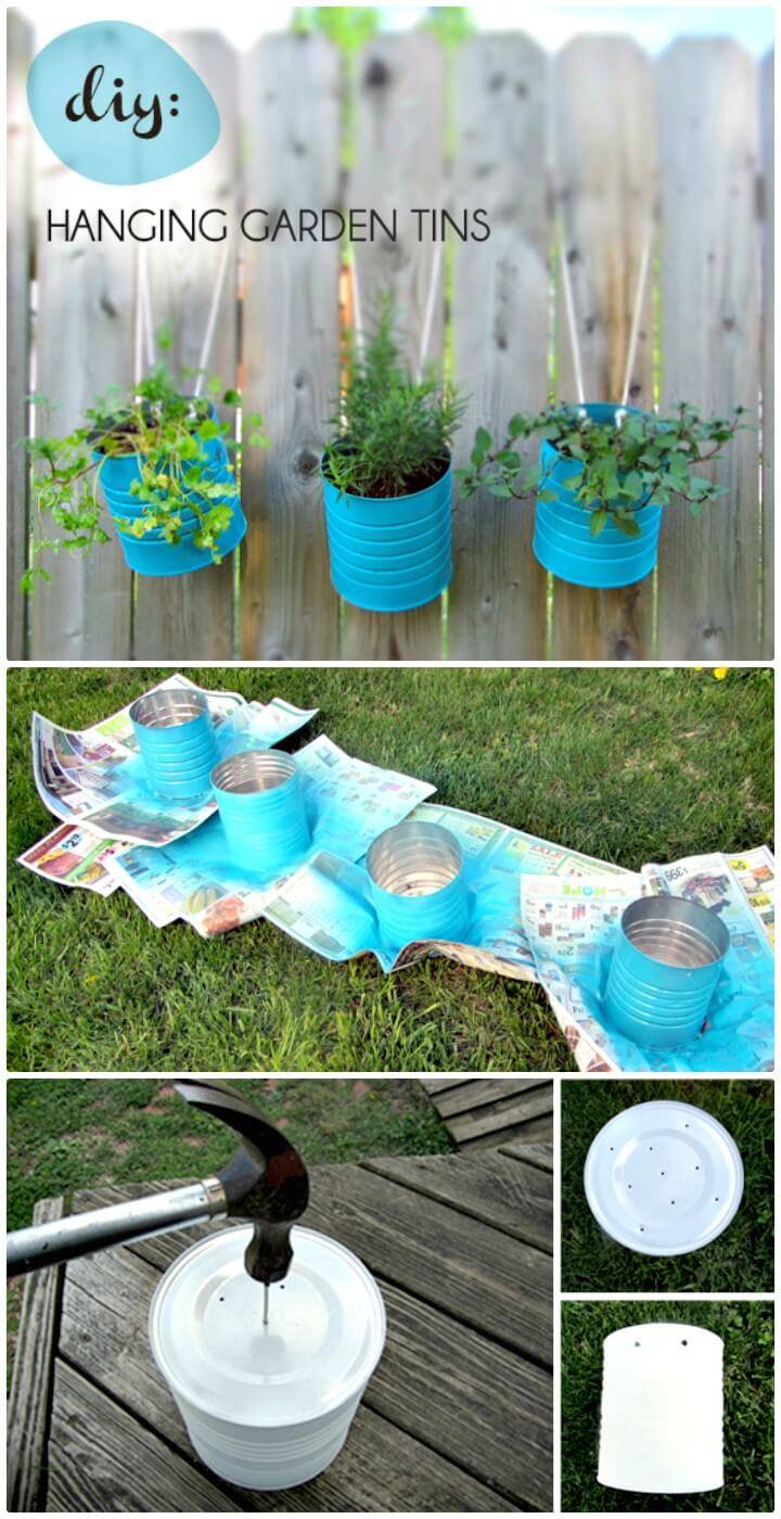 Make Your Own Hanging Garden Tins - DIY