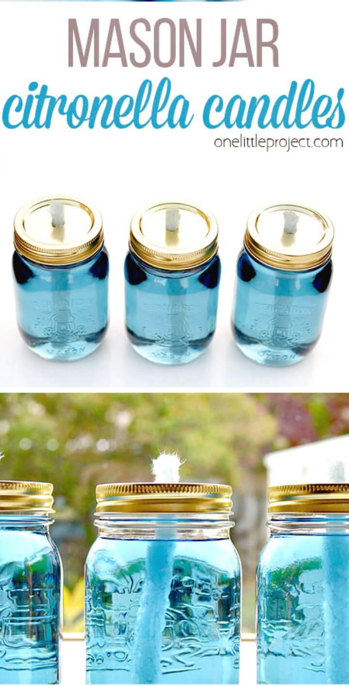 Make Your Own Mason Jar Citronella Candles - DIY Mason Jars for Spring & Summer