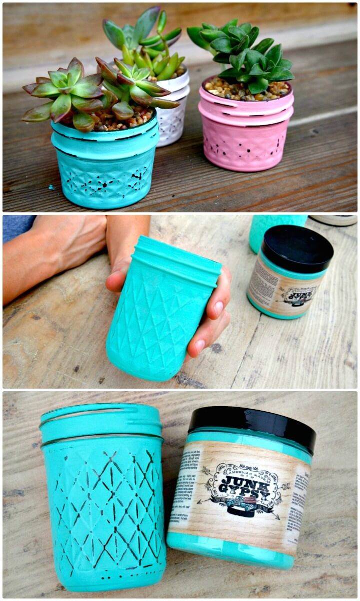Make Your Own Painting Mason Jars Using Junk Gypsy Paint
