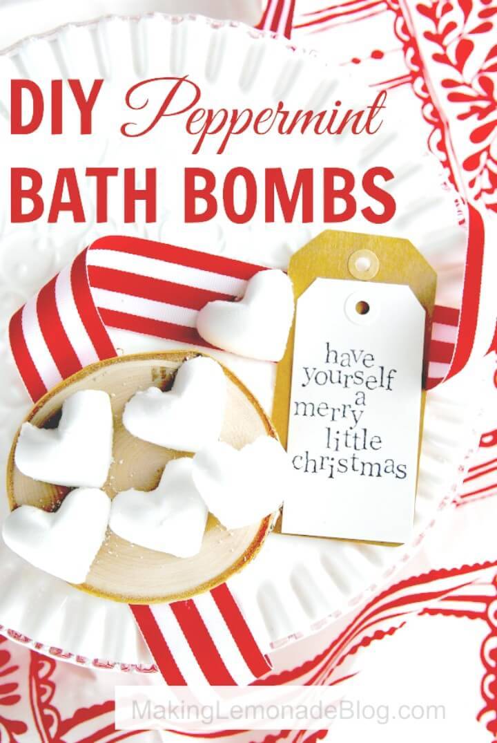 How to Make Your Own Peppermint Bath Bombs - Homemade Gift Idea