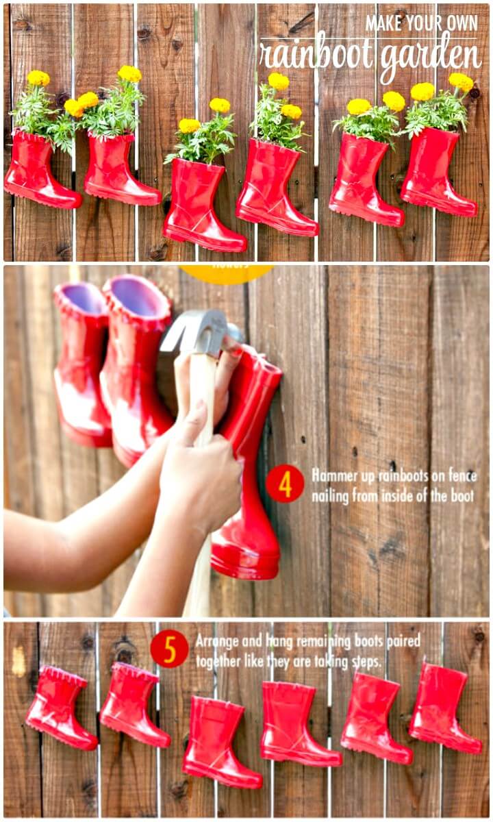 Make Your Own Rainboot Garden - DIY