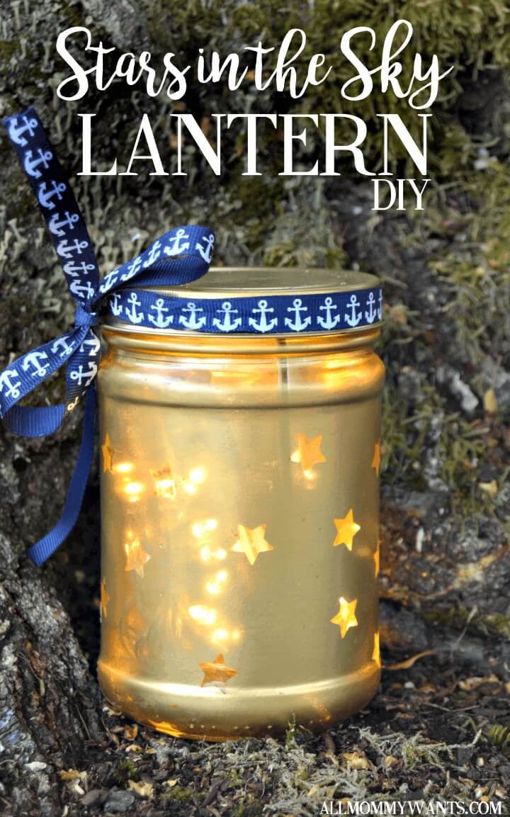 Make Your Own Stars In The Sky Lantern - DIY Mason Jars Crafts  