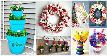 101 Easy DIY Spring Craft Ideas and Projects - DIY Crafts - DIY Projects - Spring Crafts - Easy Craft Ideas - DIY Ideas for Spring Decor