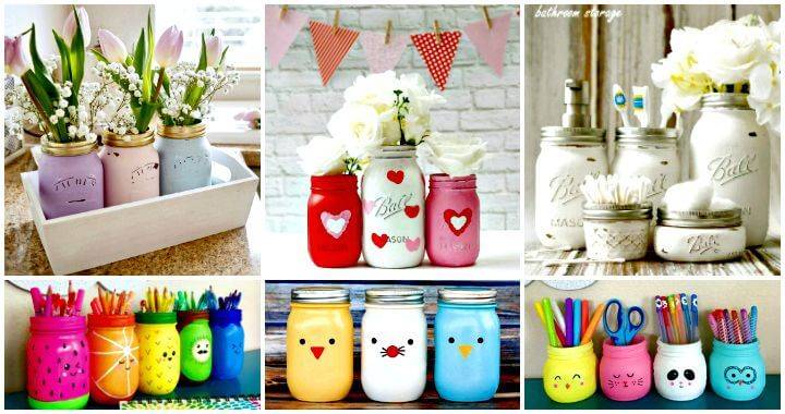 130 Easy Craft Ideas Using Mason Jars for Spring & Summer ⋆ DIY ...