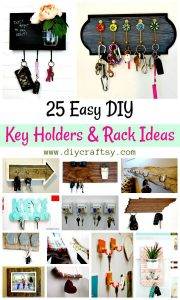 25 Easy DIY Key Holders and Rack Ideas - DIY Crafts