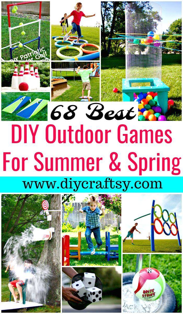 DIY Outdoor Games For Summer & Spring - Outdoor Game Ideas - Outdoor Games and Activities for Kids & Adults - DIY Projects