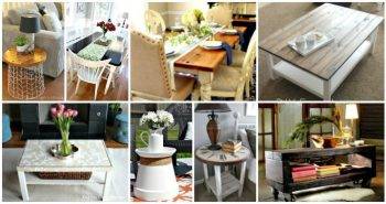 75 DIY Table Makeover Ideas to Upgrade Your Tables - DIY Table Ideas - DIY Coffee Table Ideas - DIY Side Table Ideas - DIY Nightstand Ideas - DIY Crafts - DIY Projects