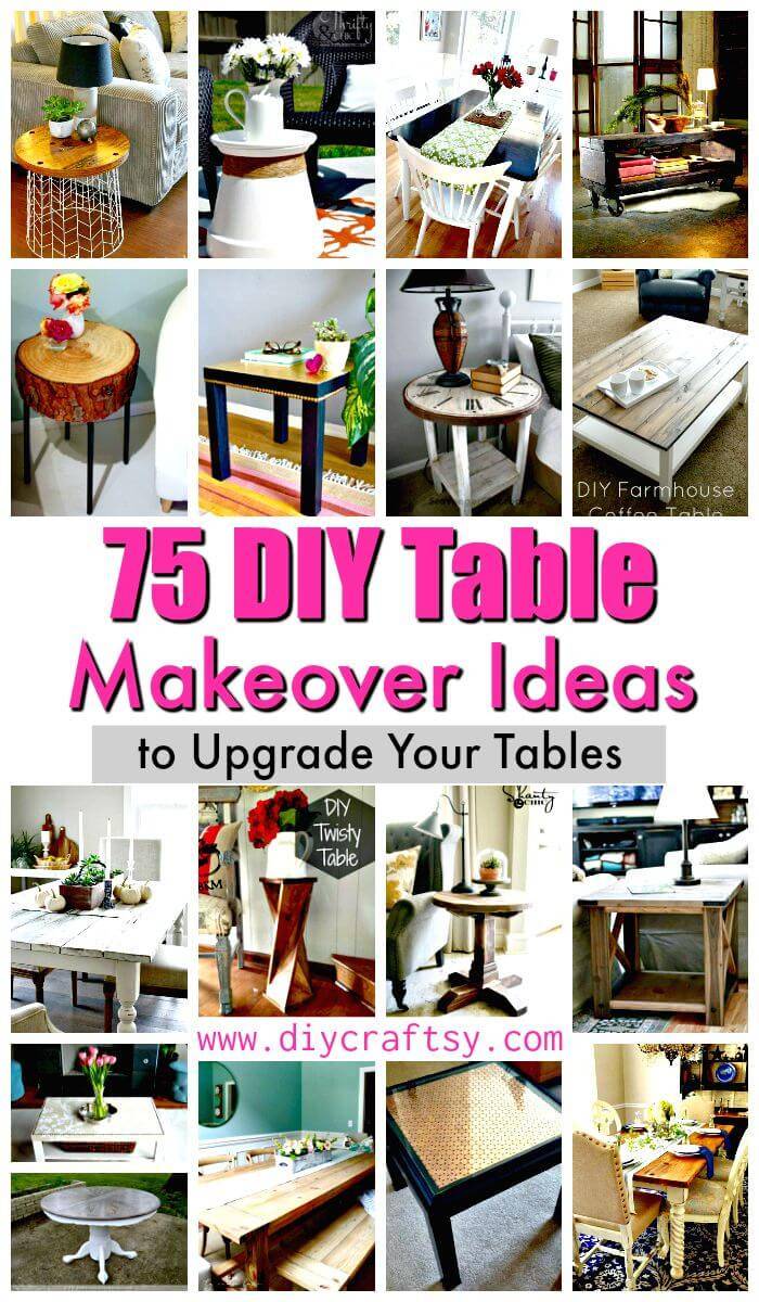 75 DIY Table Makeover Ideas to Upgrade Your Tables ⋆ DIY ...