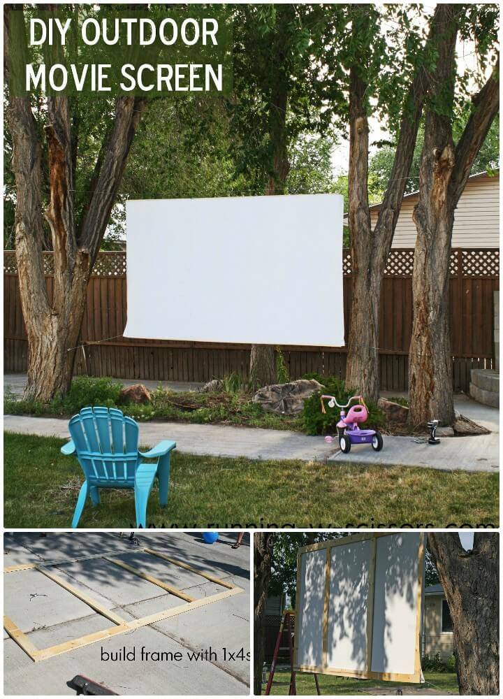 outdoor movie screen diy