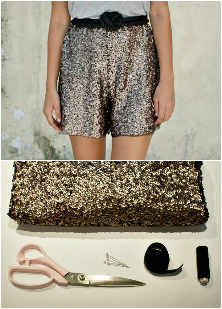 Adorable DIY Sequin Shorts Tutorial