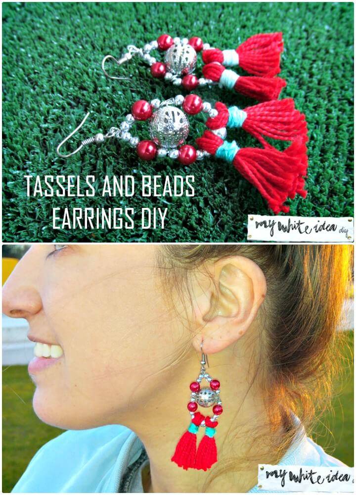 DIY Tassels & Beads Earrings