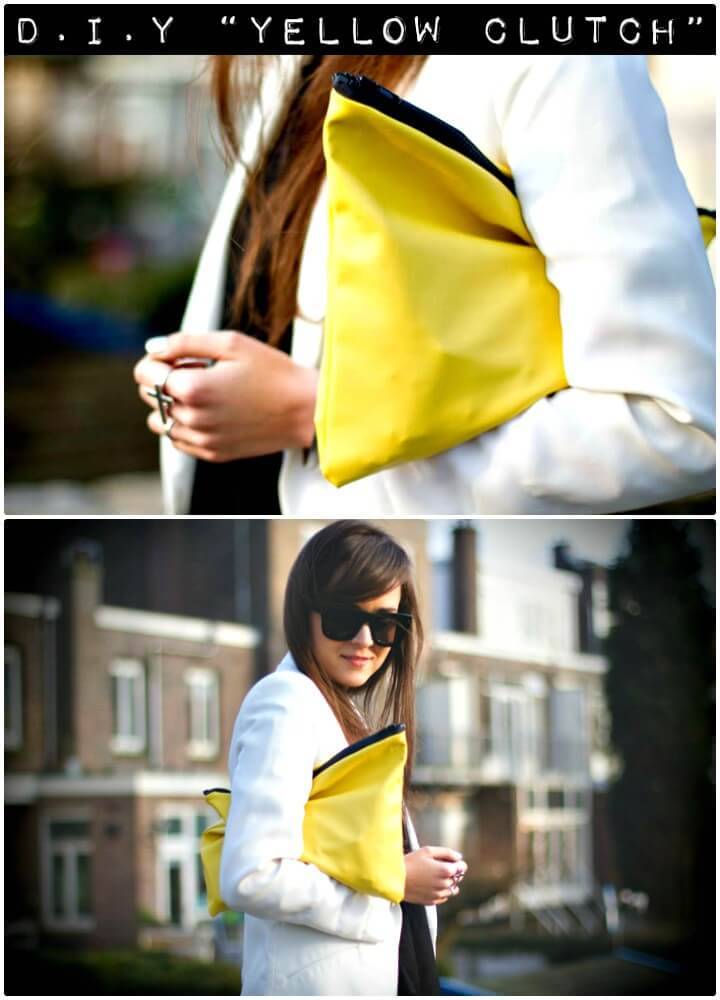 Awesome DIY Yellow Clutch for Her 